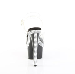 7 Inch Heel ADORE-708MLS Clear Black