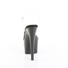 7 Inch Heel ADORE-708TIP-02 Clear Black