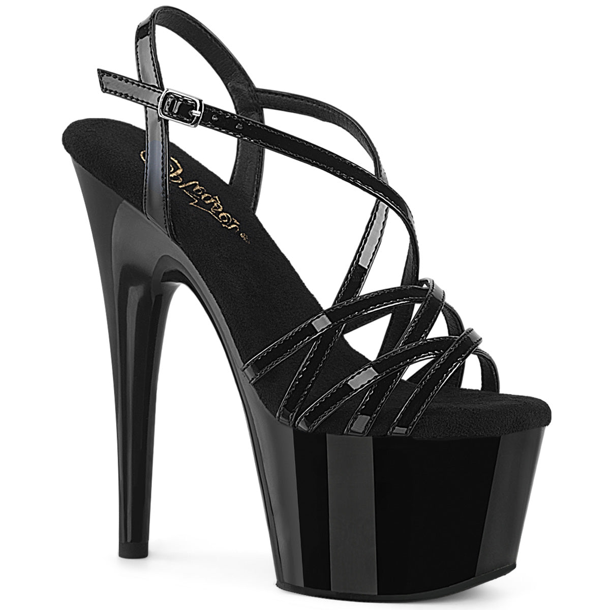 Pleaser Adore 713 Black Patent Platform Shoes