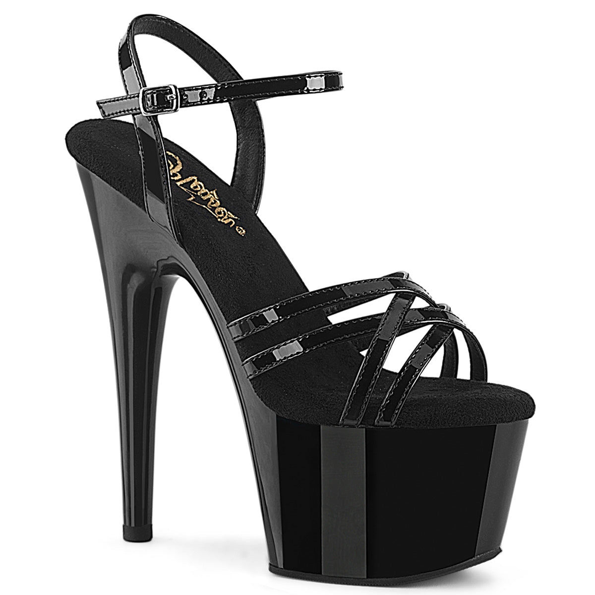 Pleaser Adore 717 Black Patent Platform Shoes