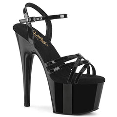 Pleaser Adore 717 Black Patent Platform Shoes