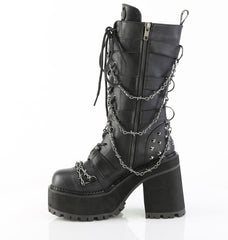 4 Inch Heel ASSAULT-117 Black Vegan Leather