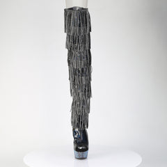 6 Inch Heel BEJEWELED-3017HG-RSF Black Holo