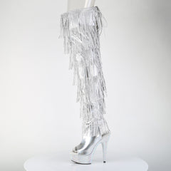 6 Inch Heel BEJEWELED-3017HG-RSF-6 Silver Holo Pu