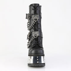 5 Inch Heel CAMEL-120 Black Vegan Leather