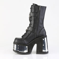 5 Inch Heel CAMEL-120 Black Vegan Leather