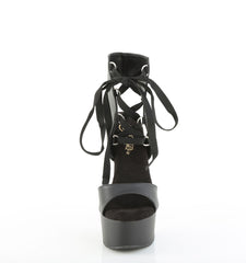 6 Inch Heel CAPTIVA-600-14 Black Vegan Leather
