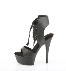 6 Inch Heel CAPTIVA-600-14 Black Vegan Leather