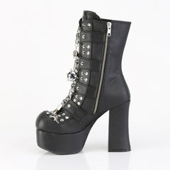 4 Inch Heel CHARADE-118 Black Vegan Leather