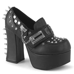 Demonia Charade 32 Black Vegan Leather Women'S Heels & Platform Shoes