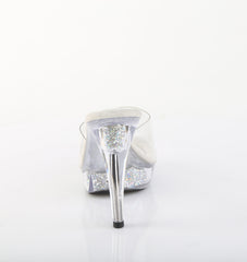 5 Inch Heel COCKTAIL-501RSI Clear Silver Rhinestone