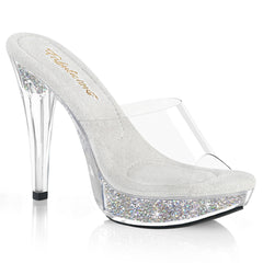 Fabulicious Cocktail 501Rsi Clear Silver Rhinestone Shoes