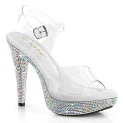 Fabulicious Cocktail 508Dm Clear Silver Rhinestone Shoes