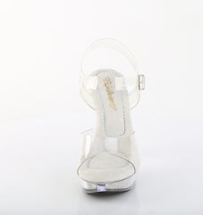 5 Inch Heel COCKTAIL-508SRSI Clear Silver Rhinestone