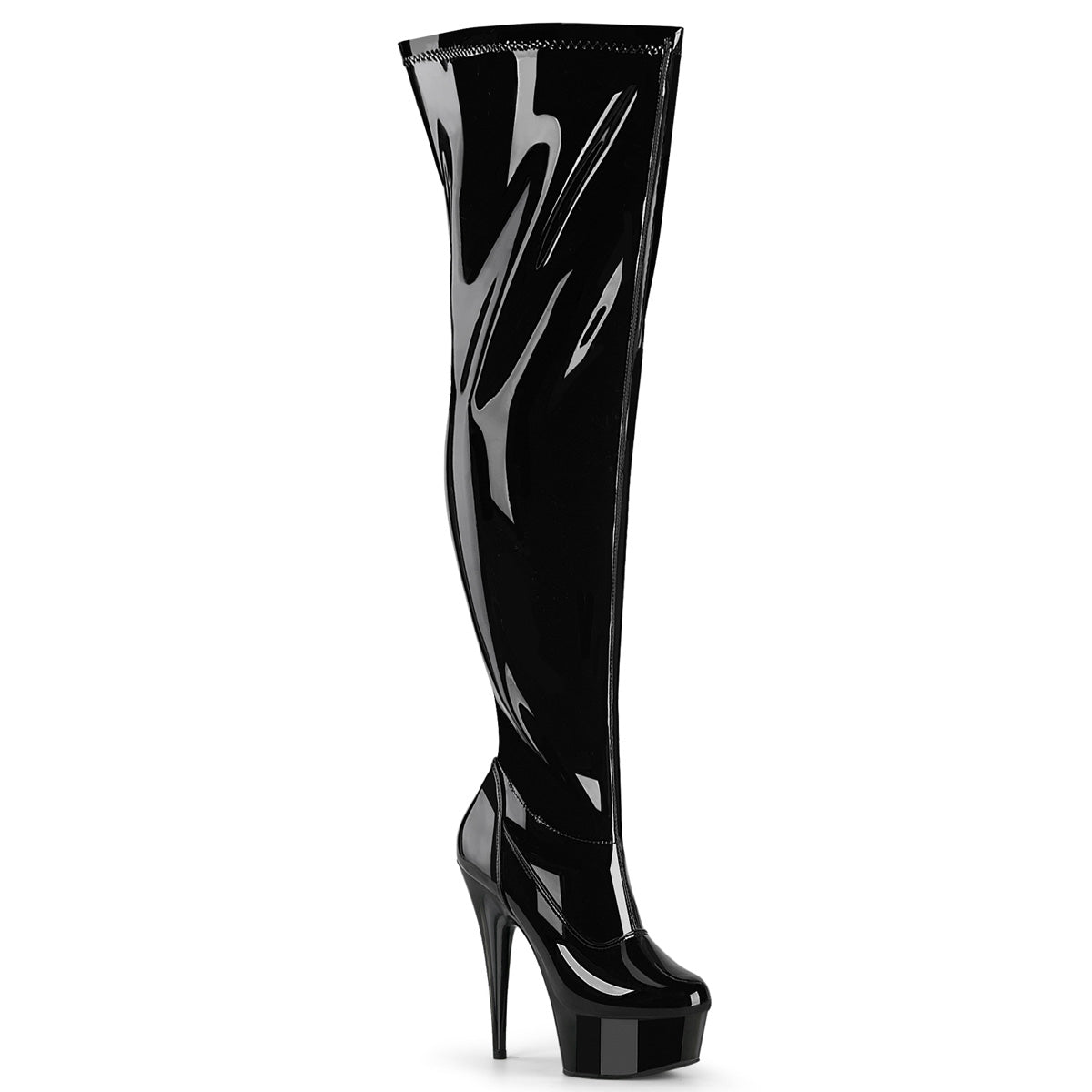 Pleaser Delight 3000Wcf Black Patent Platform Shoes