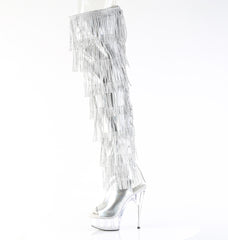 6 Inch Heel DELIGHT-3017HG-RSF Silver Holo Pu