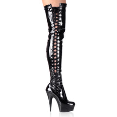 6 Inch Heel DELIGHT-3050 Black Stretch Patent