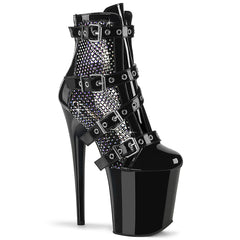 Pleaser Flamingo 1013Rm Black Rhinestone Platform Shoes