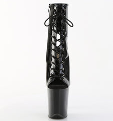 8 Inch Heel FLAMINGO-1016 Black Patent