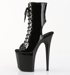 8 Inch Heel FLAMINGO-1016 Black Patent