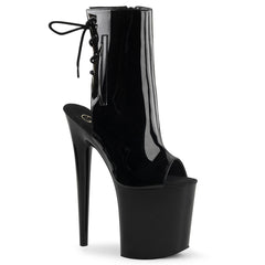 8 Inch Heel FLAMINGO-1018 Black Patent