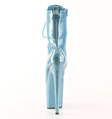 8 Inch Heel FLAMINGO-1040GP Baby Blue Glitter