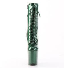 8 Inch Heel FLAMINGO-1040GP Emerald Green Glitter