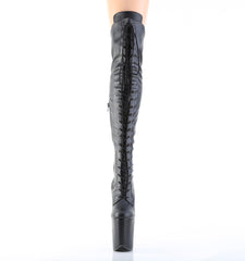 8 Inch Heel FLAMINGO-3014 Black Pu