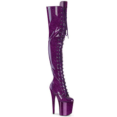 Pleaser Flamingo 3020Gp Purple Glitter Platform Shoes