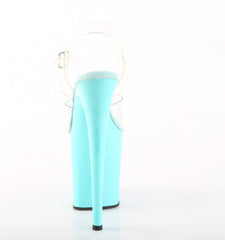 8 Inch Heel FLAMINGO-808 Clear Aqua