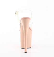 8 Inch Heel FLAMINGO-808 Clear Blush
