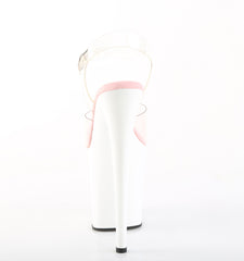 8 Inch Heel FLAMINGO-808 Clear Baby Pink White