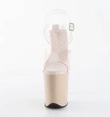 8 Inch Heel FLAMINGO-808 Clear Nude