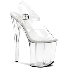 8 Inch Heel FLAMINGO-808 Clear