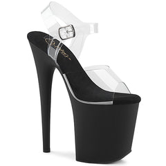 Pleaser Flamingo 808 Clear Black Platform Shoes
