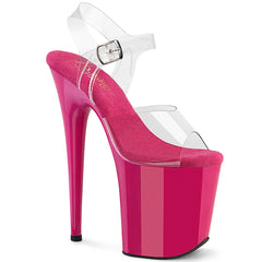 Pleaser Flamingo 808 Clear Hot Pink Platform Shoes