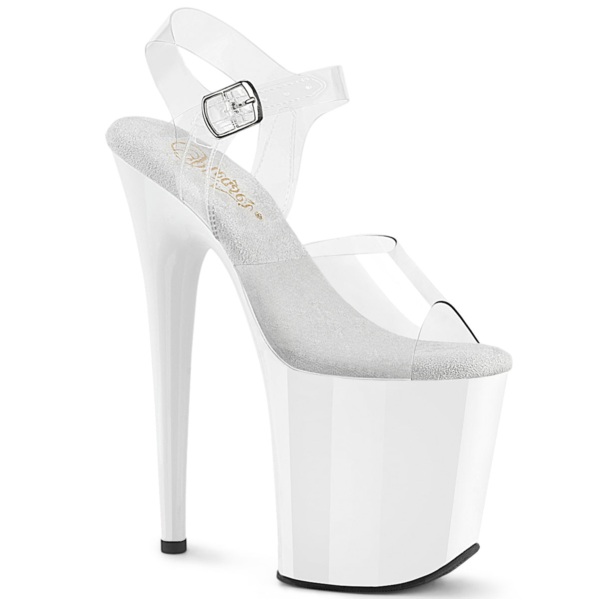 Pleaser Flamingo 808 Clear White Platform Shoes