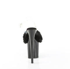 8 Inch Heel FLAMINGO-808FUR Black Faux Fur