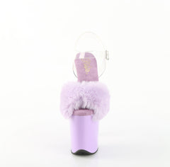 8 Inch Heel FLAMINGO-808FUR Lavender Faux Fur