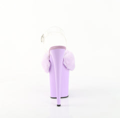 8 Inch Heel FLAMINGO-808FUR Lavender Faux Fur