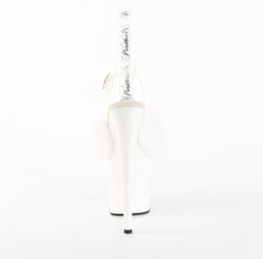 8 Inch Heel FLAMINGO-808FUR White Faux Fur