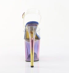 8 Inch Heel FLAMINGO-808HT Clear Blue Tinted