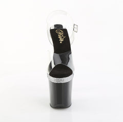 8 Inch Heel FLAMINGO-808MLS Clear Black