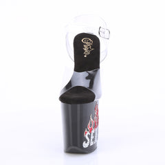 8 Inch Heel FLAMINGO-808SEXY Clear Black