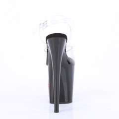 8 Inch Heel FLAMINGO-808SEXY Clear Black