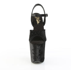 8 Inch Heel FLAMINGO-809WR Black Shimmering Fabric