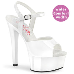 6 Inch Heel GLEAM-609 White Pat