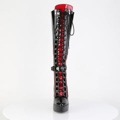 5 Inch Heel INDULGE-2028 Black Red Patent