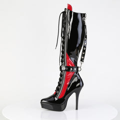 5 Inch Heel INDULGE-2028 Black Red Patent