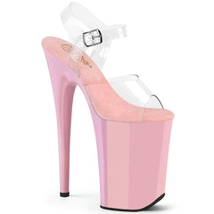 Pleaser Infinity 908 Clear Baby Pink Platform Shoes